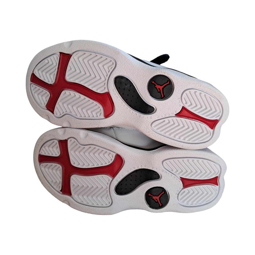 Jordan 6 Rings (TD) New With Box Shoes Sneakers Size 9C Black Red White - Picture 7 of 11